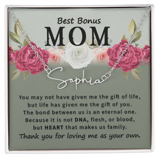 Mom - Best Bonus - Signature Style Name Necklace