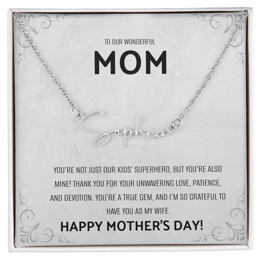 Mother's Day - Super Hero - Signature Style Name Necklace